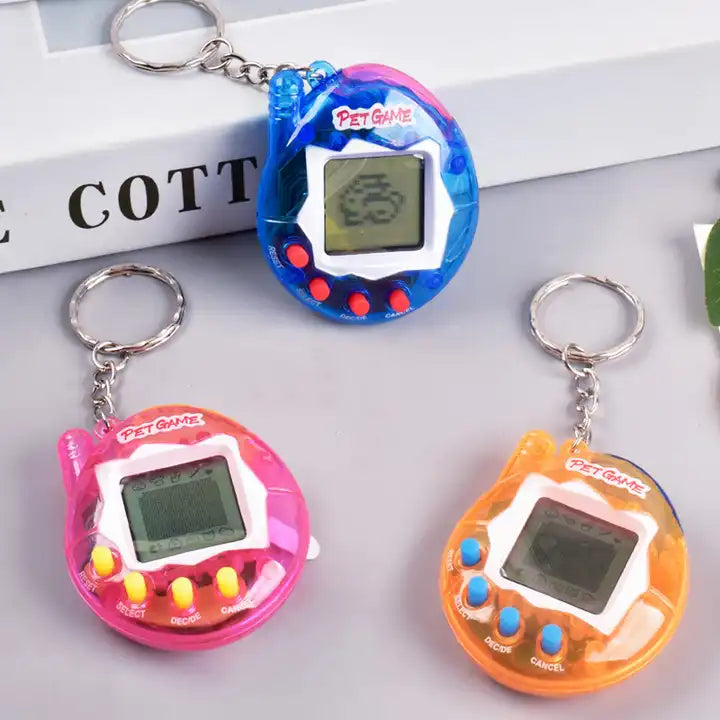 Electronic Tamagotchi Original Pix Toy | Plastic Peach Heart Machine with 168 Animals | Digital Virtual Pets for Educational Fun