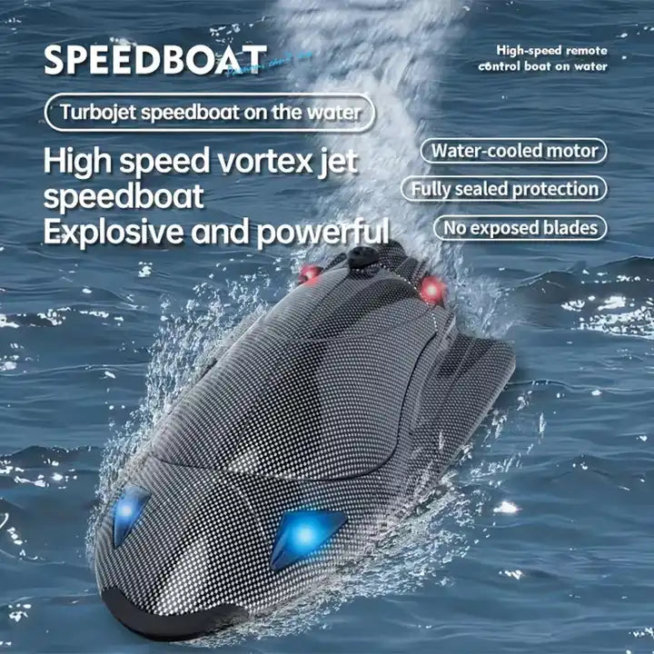 Electric Waterproof High-Speed RC Speedboat – Turbojet Racing Remote Control Boat for Lakes & Pools