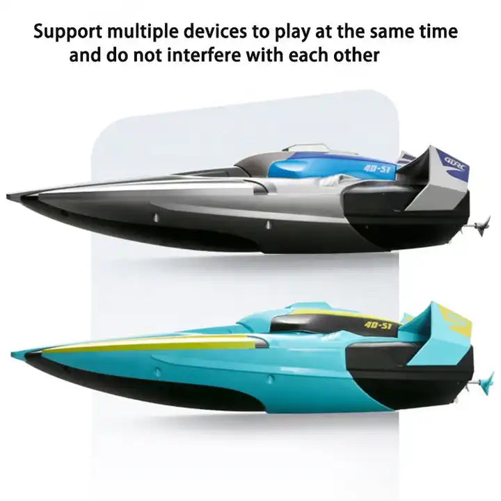 2.4GHz High-Speed RC Speedboat with Dual Motors - 30km/h Racing Remote Control Boat for Long-Range Water Adventures