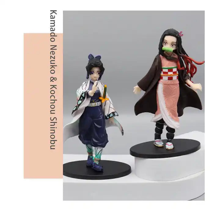 Demon Slayer Action Figures Set - Kamado Nezuko & Tanjirou - 6 Style Collectible Model Dolls (Full Collection)