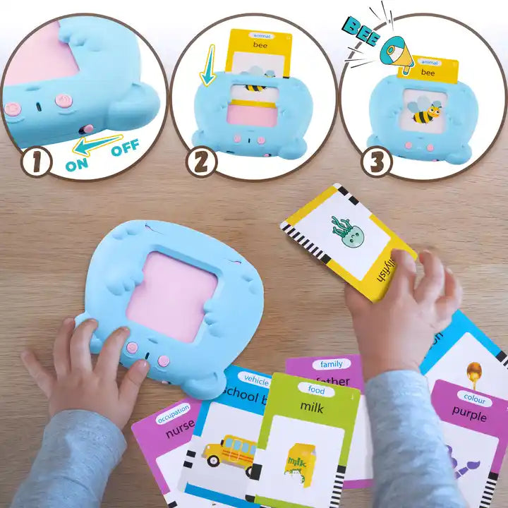 Learning Device Flash Cards - Educational Toys - Montessori Talking Cognitive Cards for Kids