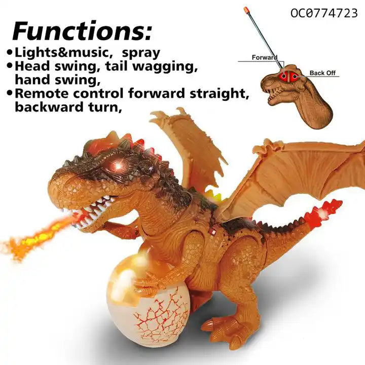 Electric Dinosaur Toys Model Sound Walking Dinosaur Toys Mist Spray Light Music