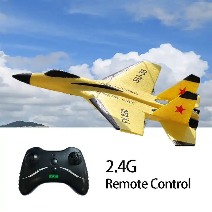 2.4G RC Foam Aircraft Plane - 360 Degree Stunt Roll Fighter Jet Remote Control Toy with Camera & Remote Sensing