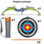 Bow and Arrow Set for Kids | Green Light Up Archery Toy Set with Suction Cup Arrows, Target & Quiver