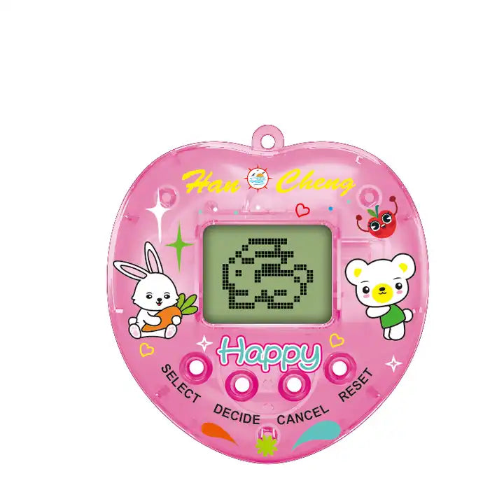 Heart-Shaped Electronic Tamagotchi Virtual Pet Games Machine | Handheld Game Player & Mini Pet Game Toy