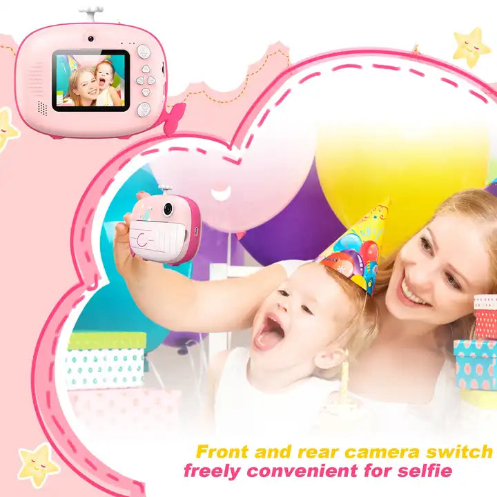 Kids Digital Camera - 2-Inch Screen Instant Camera with Cartoon Design for Boys and Girls Gifts Toys K1