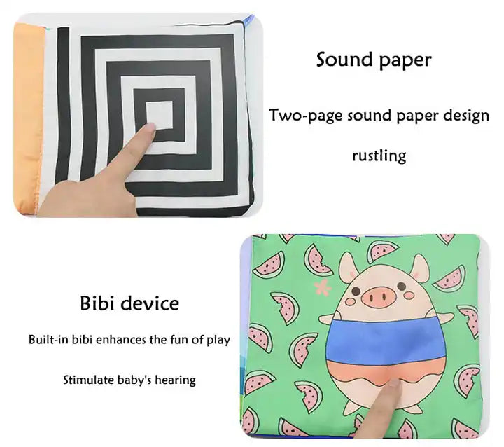 3D Baby Soft Cloth Book – Interactive Early Education Fabric Book for Infants and Toddlers