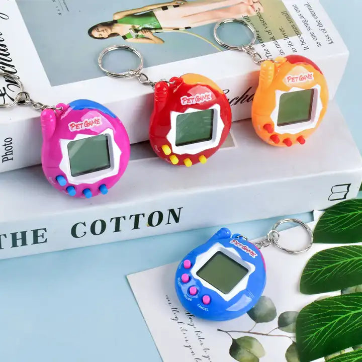 Electronic Tamagotchi Original Pix Toy | Plastic Peach Heart Machine with 168 Animals | Digital Virtual Pets for Educational Fun