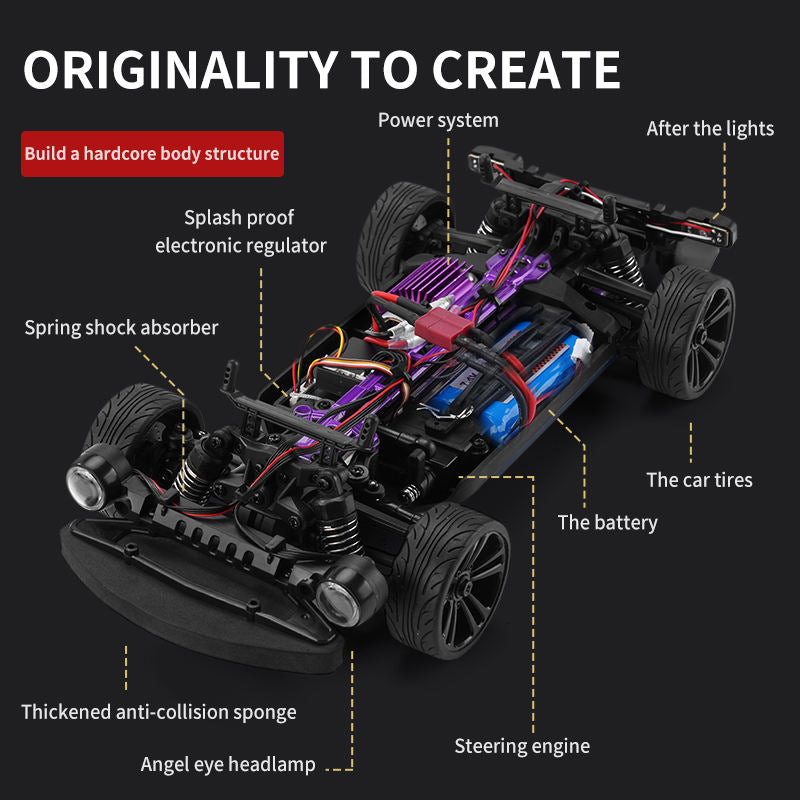 SCY 16303 1/16 Scale 4WD Electric RC Drift Car - 2.4G On-Road Racing Vehicle