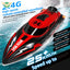 2.4GHz Waterproof RC Speedboat - High-Speed 25KM/H Racing Boat with Water Cooling and Lights