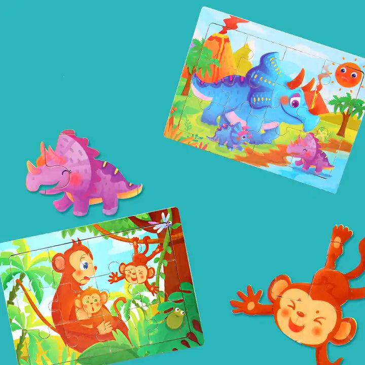 24-Piece Cardboard Jigsaw Puzzle for Kids Paper Puzzle Game