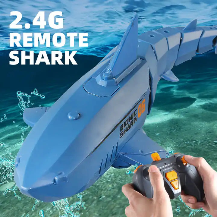 Electric RC Shark Fish Toy - 2.4GHz 4-Channel Remote Control Spray Shark for Kids Ages 6-10 Years