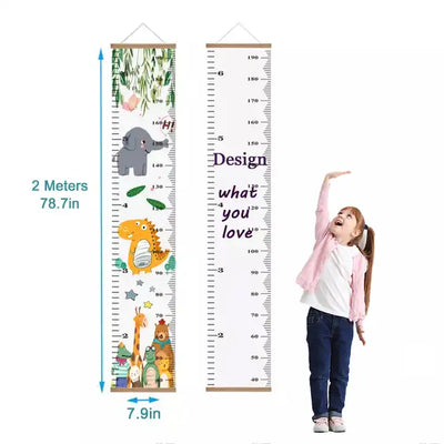 Personalized Growth Chart for Animal Lovers - Removable Wall Ruler for Boys and Girls Kids Room Decoration