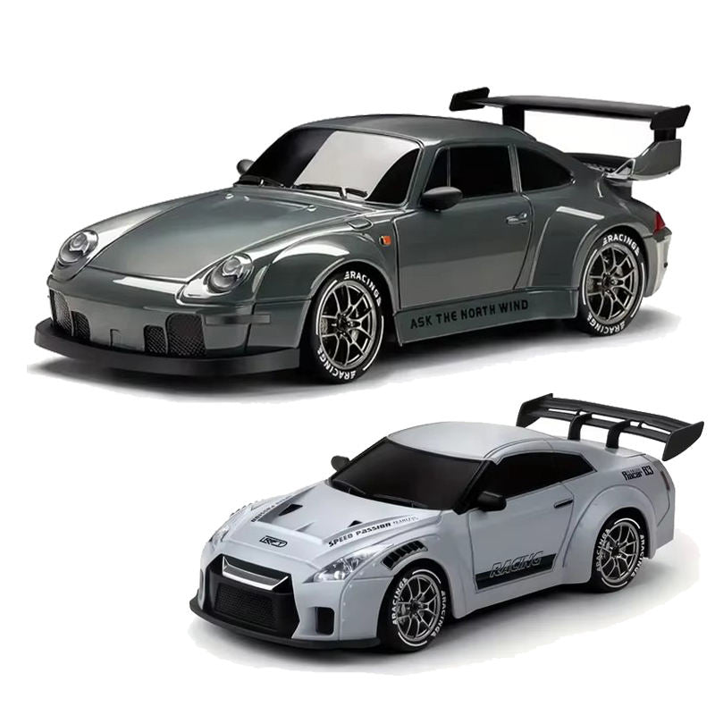 1:24 RC 4WD Porsche 911 GTR Drift Car - 2.4GHz Remote Control Racing Sports Car with Gyroscope & LED Lights