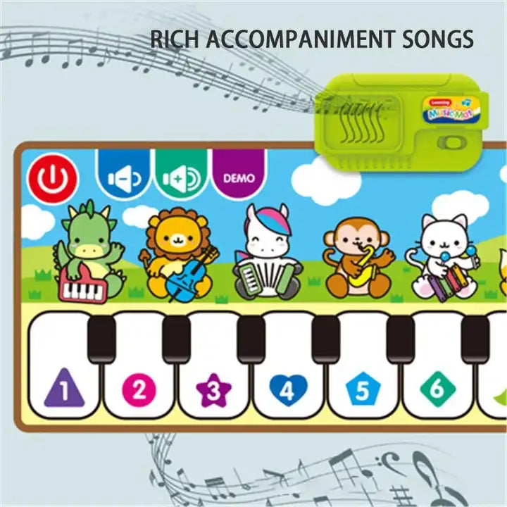 Kids Music Mat Piano Keyboard – Touch Play Mat for Early Dance and Educational Music Fun