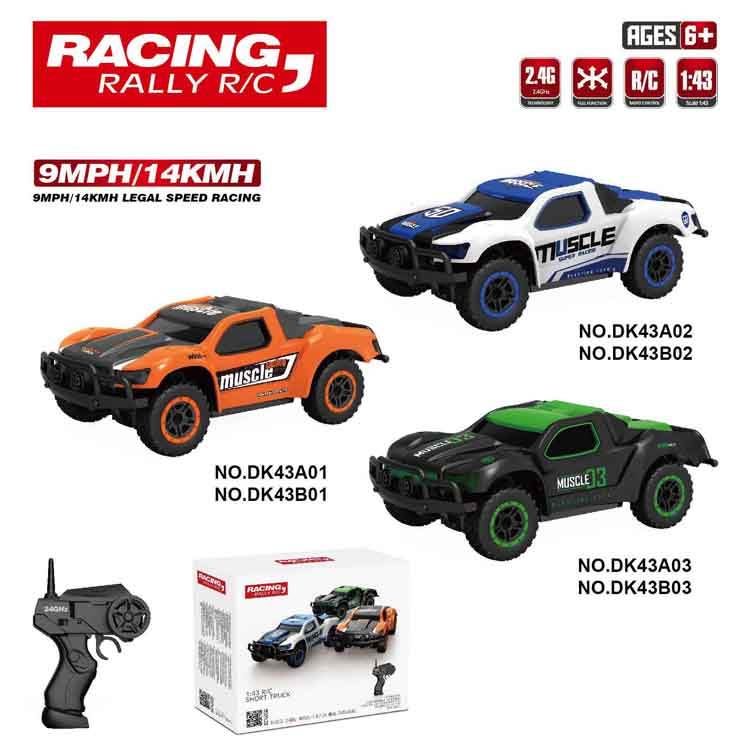 1:43 Scale 2.4G 4WD RC Drift Car – Electric Powered, App-Controlled, Off-Road Racing with LED Lights