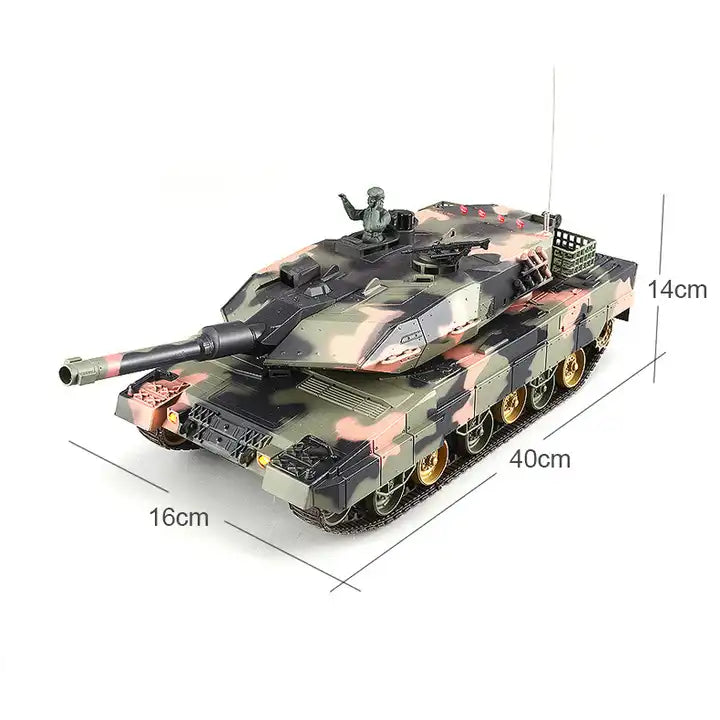 3809 German Leopard RC Battle Tank - 1/24 Scale Infrared Remote Control Tank with Realistic Sound Effects