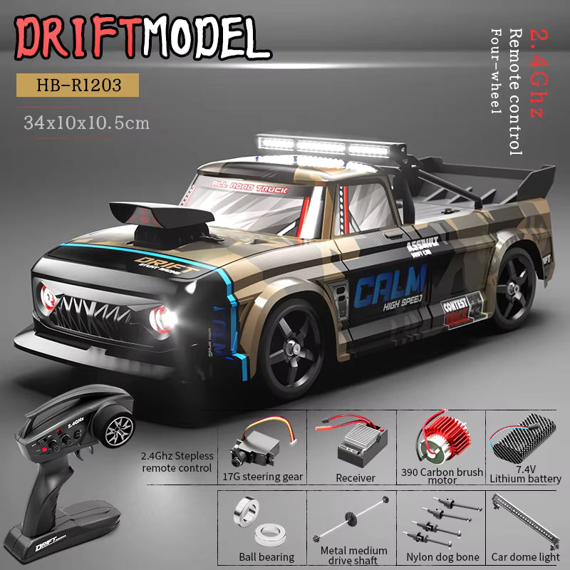 1:12 Scale 2.4G 4WD RC Drift Car – Electric Powered GTR Model, App-Controlled, High-Speed Racing