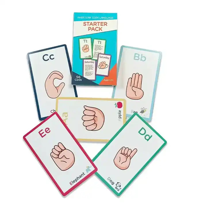 Custom Early Learning Children Number Alphabet Colorful Cognitive Graphic Flash Cards For Kids Education