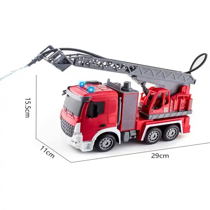 1:24 Sound and Light Fire Truck - Remote Control Kids Plastic Toy Vehicle