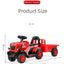 Multi-Function Electric Tractor with Rear Bucket - Educational Ride-On Toy for Kids