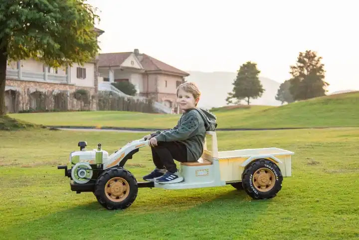 Children’s Electric Simulation Ride-On Car - Four-Wheel Tractor Toy