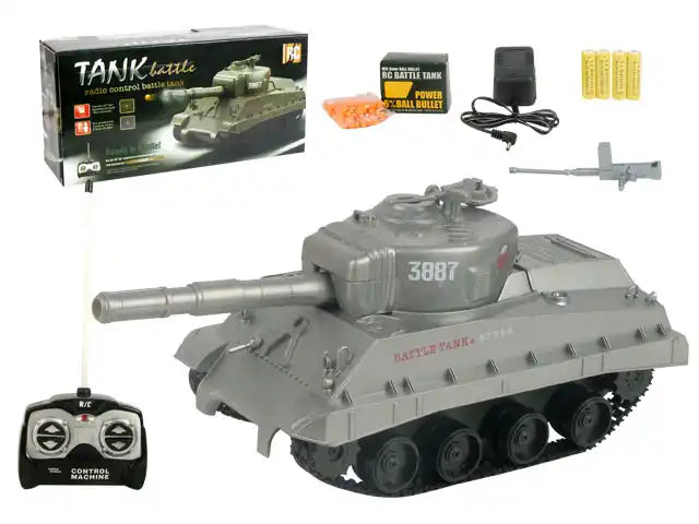 Mini RC Battle Tank 1:30 Scale with BB Bomb Shooting - Remote Control War Tank Toy