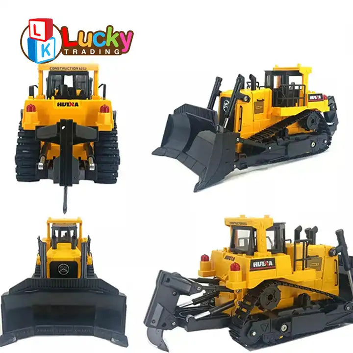 1554 Alloy Bulldozer - 1:16 Remote Control Car Electric Engineering Vehicle for Kids