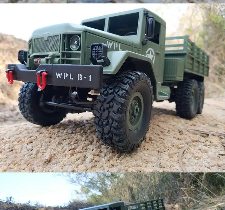 1:16 Scale Off-Road Crawler Military Truck - 2.4G Remote Control Toy