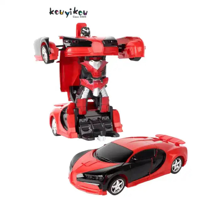 Kouyikou 2.4G Remote Control Deformation Car | Transforming Electric Car with Lights - Radio Control Toy