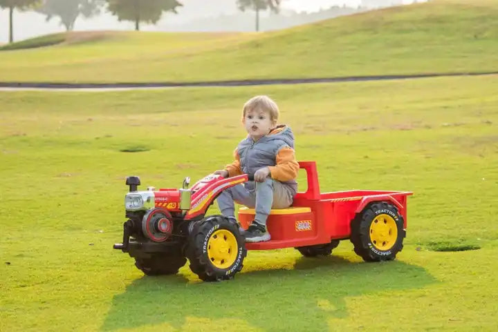 Children’s Electric Simulation Toy Car - Four-Wheel Electric Tractor