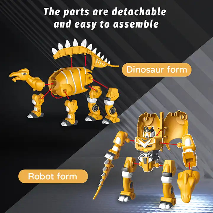 Dino Robot Deformation | Educational Mini Toys - 4 Styles Mixed Action Figure Dinosaur Robots Transformed Toy for Kids