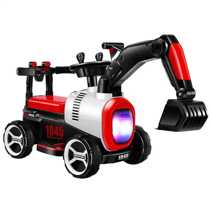 6V Kids Electric Tractor with Lights - Battery-Powered Ride-On for Toddlers