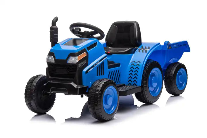 Kids Electric Tractor Ride-On Car with Trailer