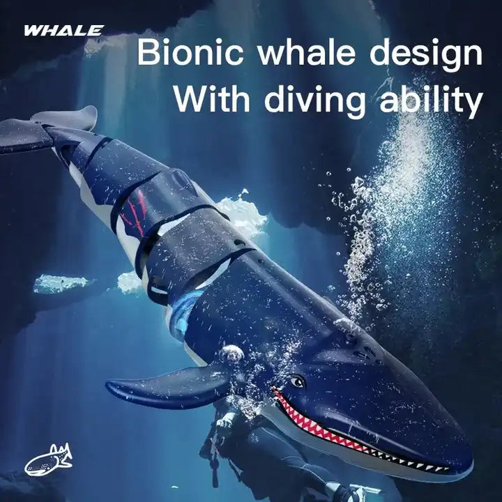 Remote Control Whale Toy - Movable Caudal Joint with Water Spray Function and Automatic Power Off for Kids Ages 5+