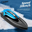 2.4GHz RTR Remote Control Racing Boat - 20KM/H High-Speed Yacht with Lights