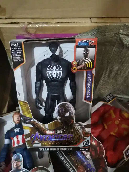 Superhero Movie Action Figures - 12-Inch Venom, Black Panther, and Spider-Man Dolls