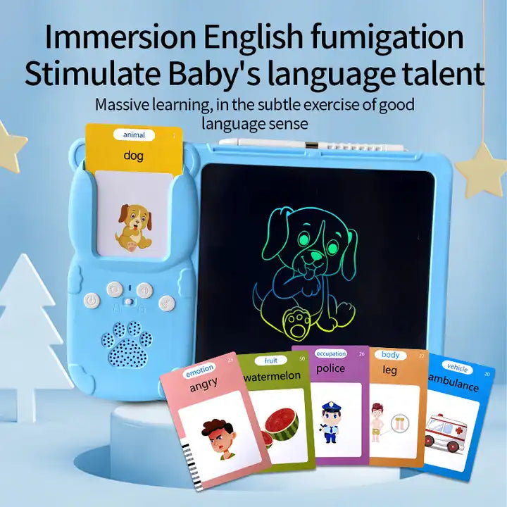 Kids Preschool Educational Toys - English Animal Emotion Talking Flash Cards