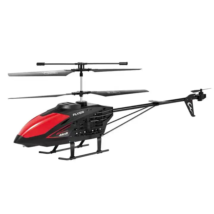 High-performance RC helicopter in flight; keywords: RC helicopters for beginners, best RC helicopters 2024, remote control helicopters with camera, electric RC helicopters, nitro RC helicopters