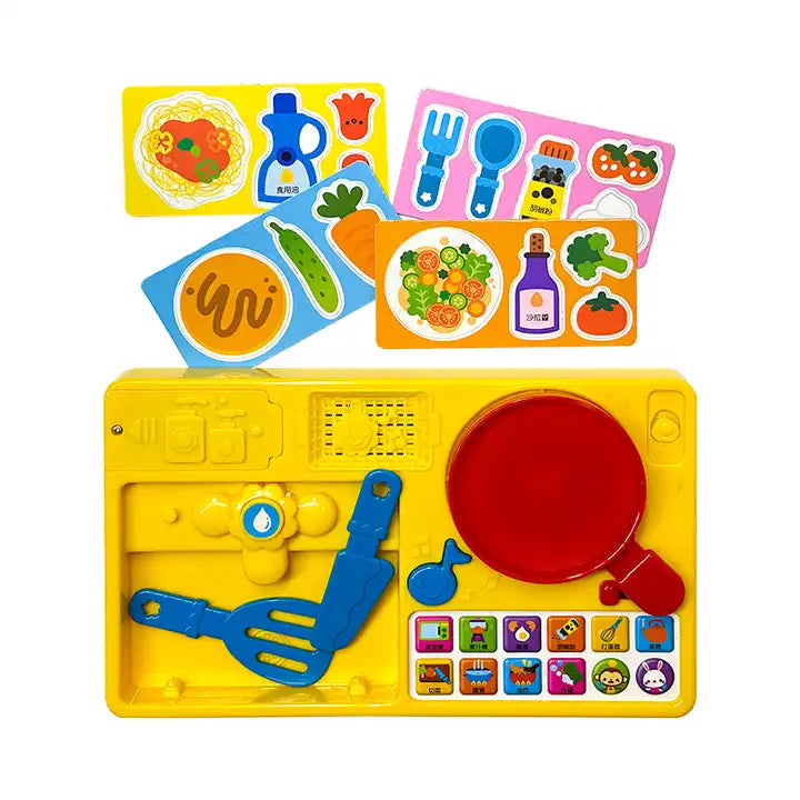 Pretend Toys Simulation Cooking Game | Electronics Toy with Sound Module for Early Educational Learning