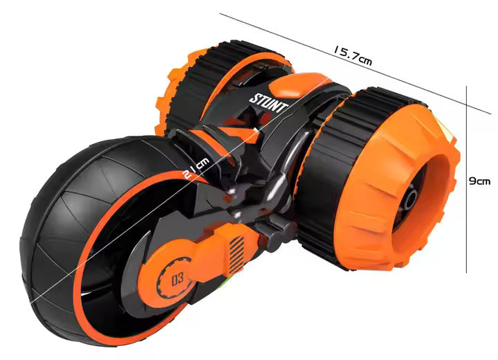 4-Channel 3-Wheel RC Stunt Car – 360° Rotation & Tumbling Remote Control Vehicle Toy for Kids