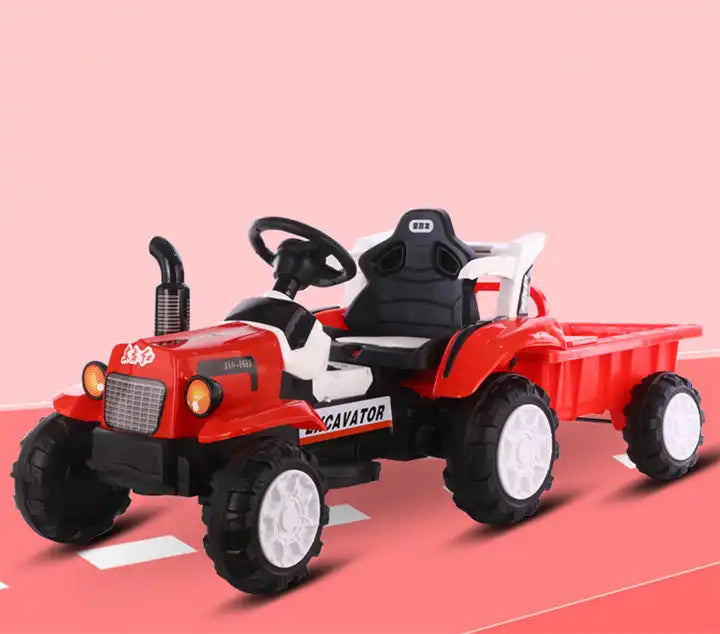 12V Kids Ride-On Truck - Remote Control Six-Wheel Mini Tractor for Outdoor Fun