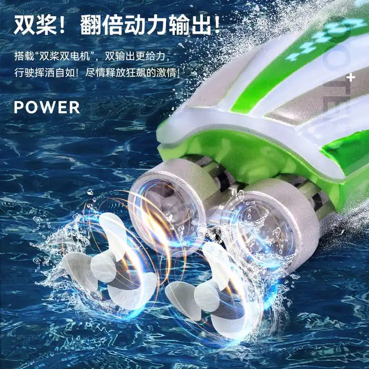 High-Quality Mini Portable Electric RC Boat - 2.4GHz High-Speed Ship with LED Lights for Kids and Adults