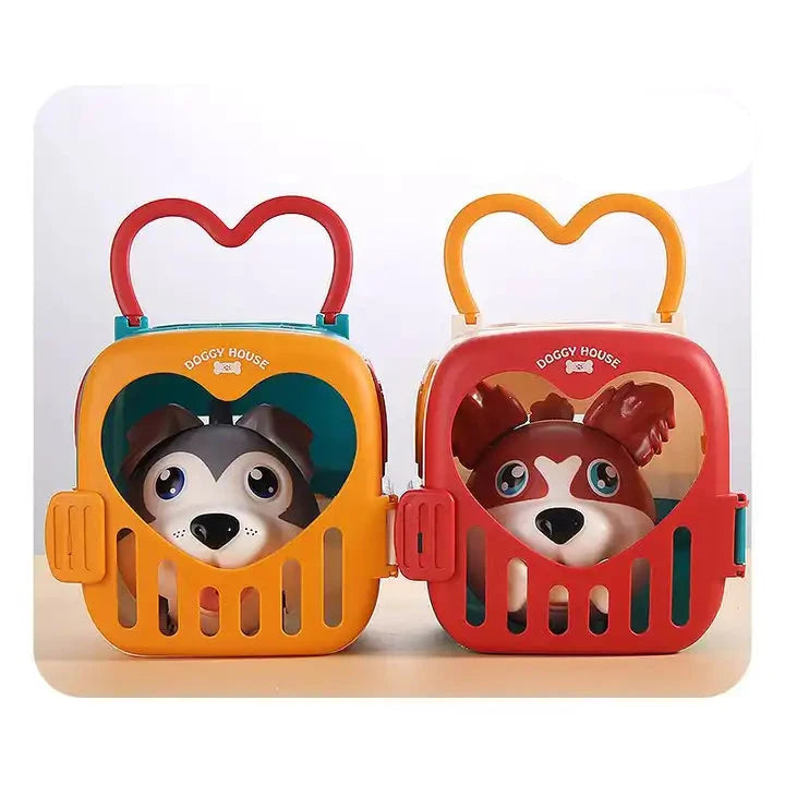 Custom Plastic Voice Remote Control Pet Cage | Role Play Game Doggy House with Sensing Food Toys & Accessories | Perfect Gift for Girls