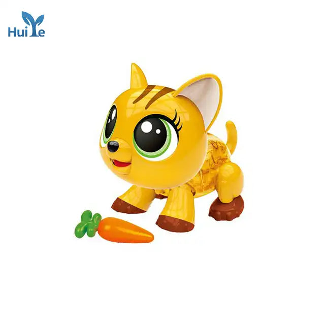 Huiye Educational Voice Control Smart Animal Robot Pet | Feeding, Following & Walking Functions | Interactive Electronic Cat Toy for Kids