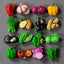 Pepper Bitter Melon Eggplant Wrapped Vegetable Fridge Magnets Carrot Winter Melon Mushroom Resin 3D Refrigerator Magnet