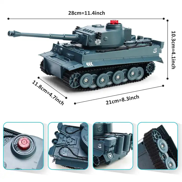 JJRC Q85 Programmable RC Tank Model - 1:30 Scale 2.4G Crawler Tank with Sound Effects