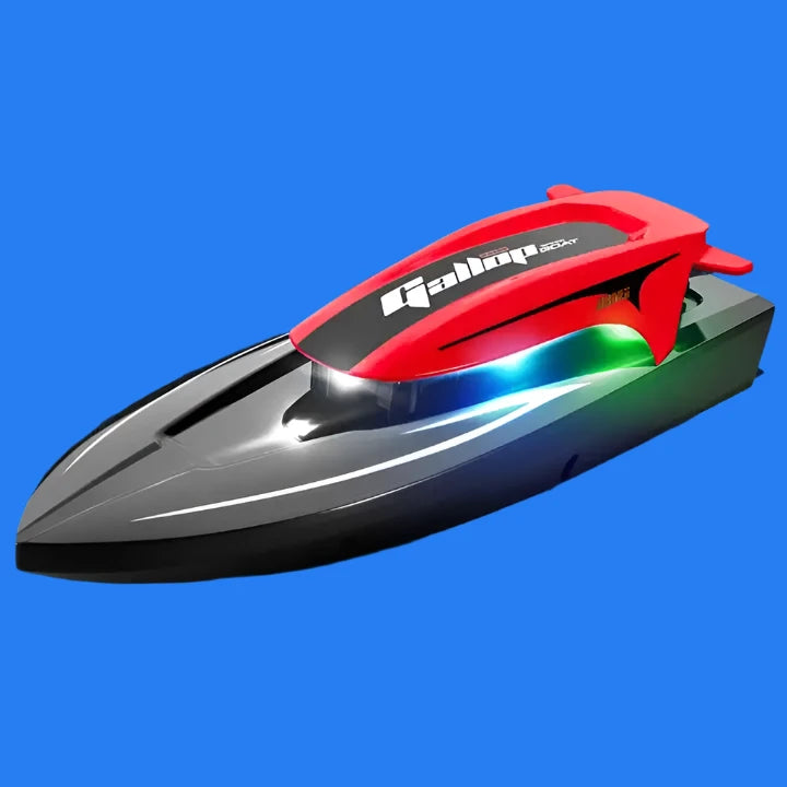 2.4GHz RTR Remote Control Racing Boat - 20KM/H High-Speed Yacht with Lights