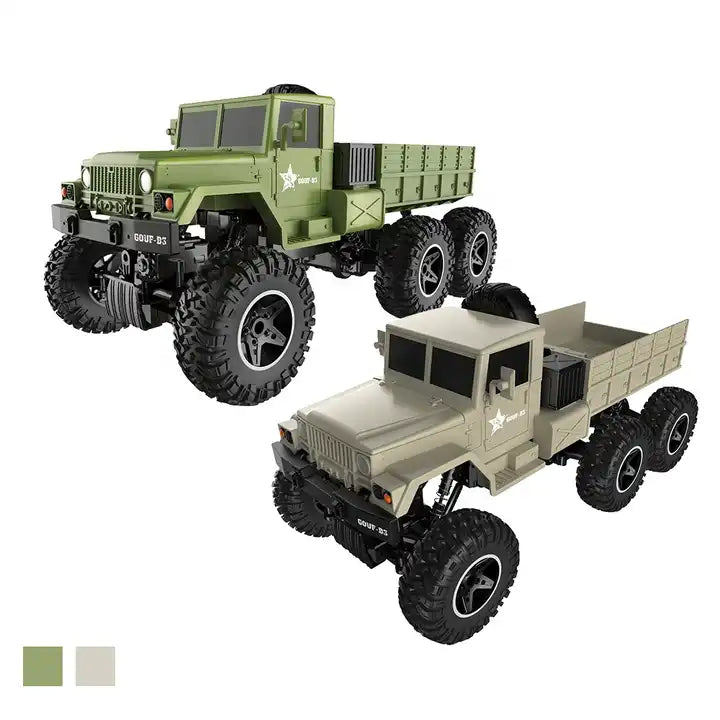 2.4G 1:12 Radio Control Vehicle - Anti-Interference Road Crawler RC Military Trucks 6WD Offroad Army Truck