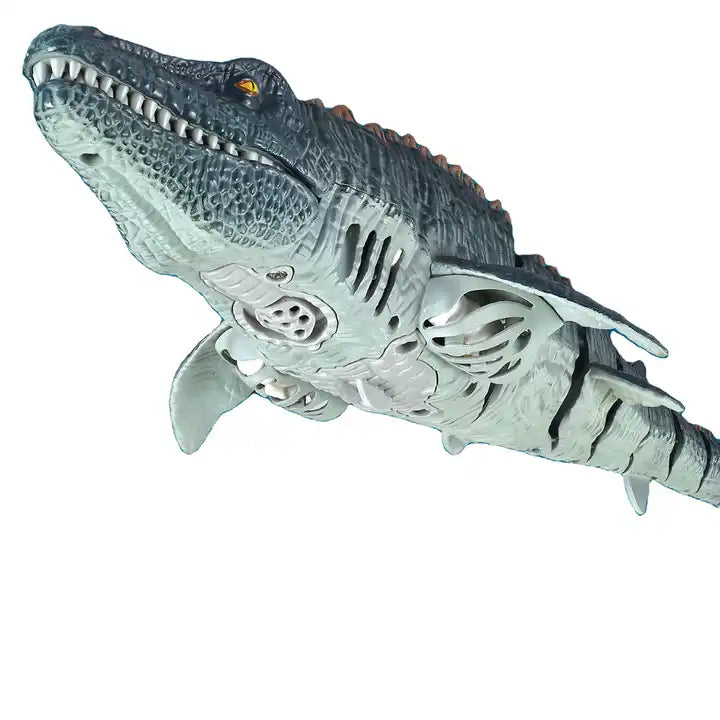 RC Mosasaur Dinosaur Toy - 2.4G Rechargeable Remote Control Electric Plastic Dinosaur for Kids Ages 6-12 Years